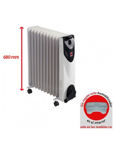 Radiador eléctrico RW 25 FM de 2500w medida estándar, Inicio